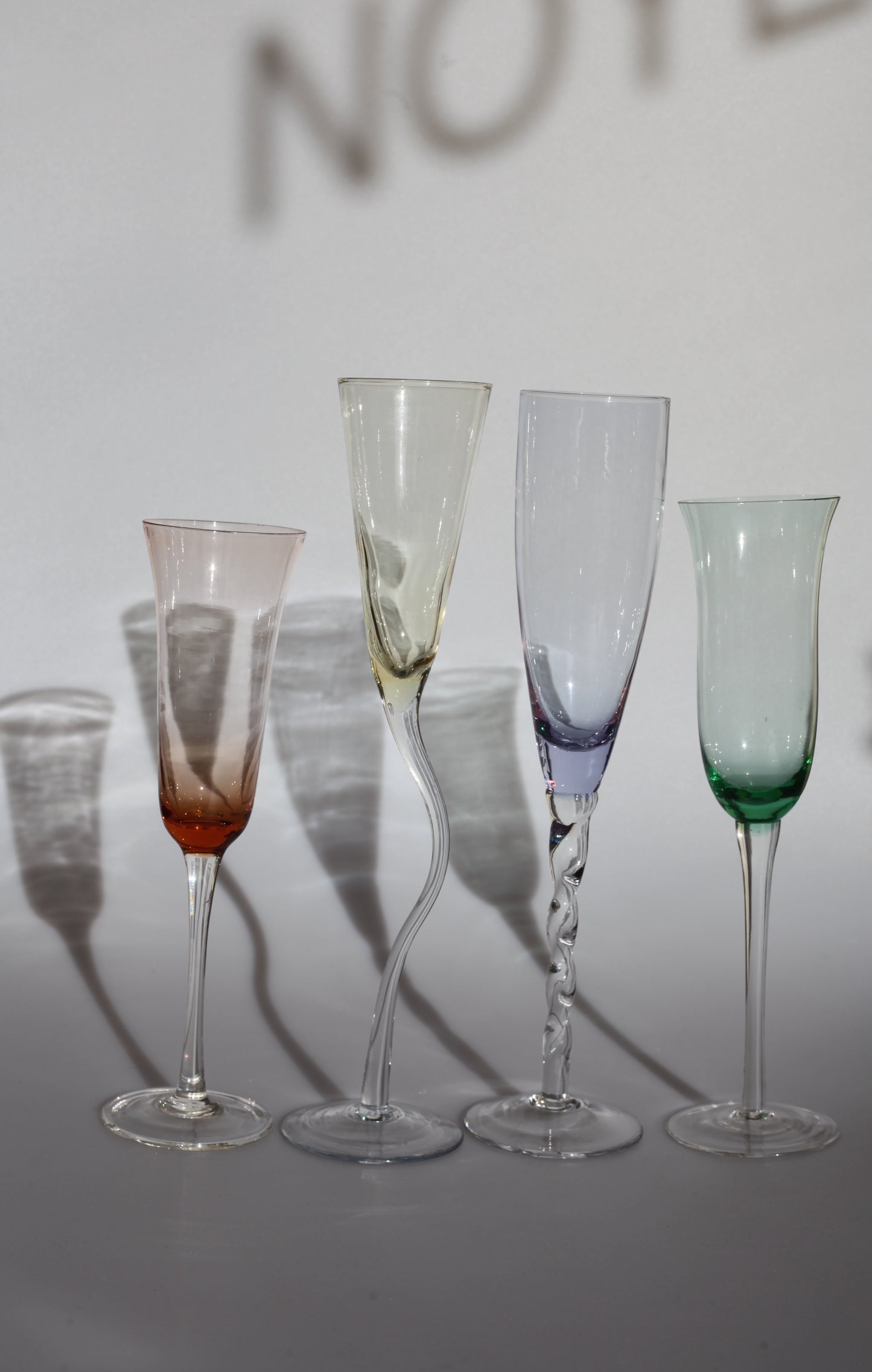 Mixed gekleurde flutes