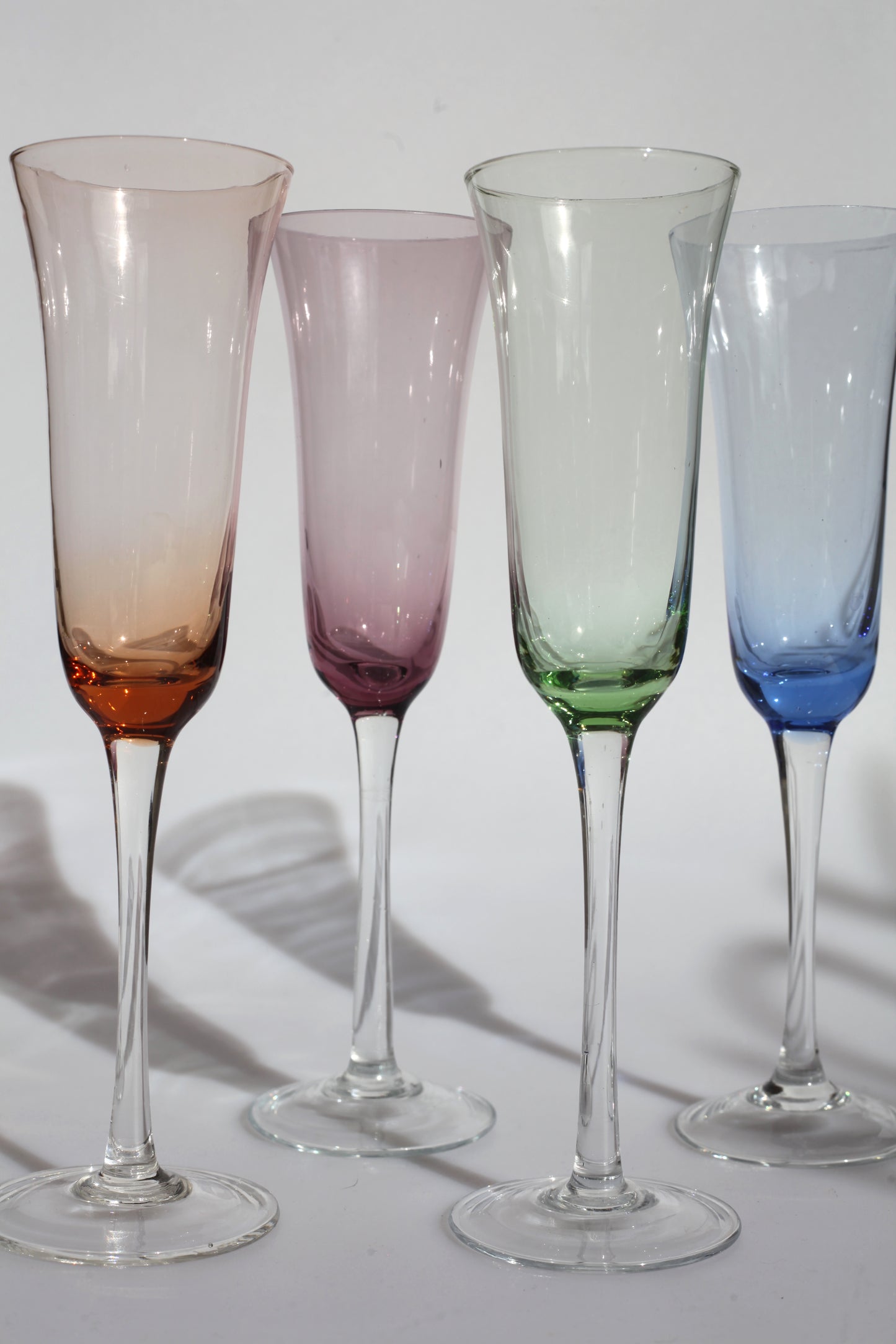 Set gekleurde flutes