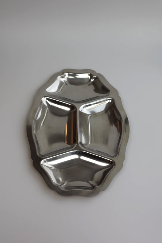 Stainless steel snack plate