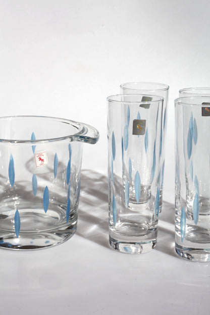 Kristallen set met ijsblokkjesemmer